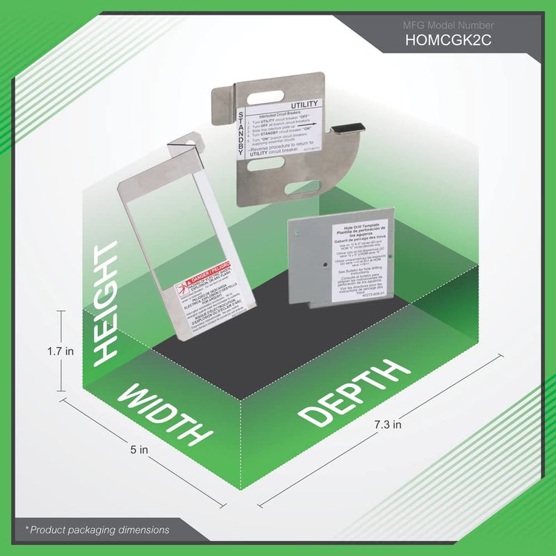 Schneider Electric Square D - HOMCGK2C Homeline Cover Generator and QOM2 Frame Size Main Breaker Interlock Kit  - Image 2