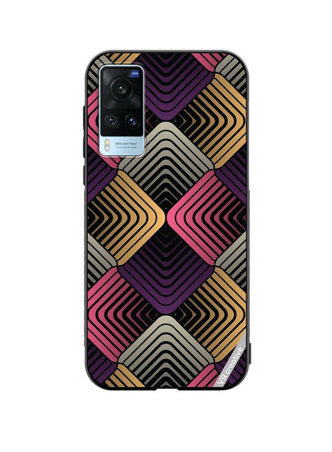VR CREATIVE Protective Case Cover For Vivo X60 Abstract 2 Design Multicolour - Image 1