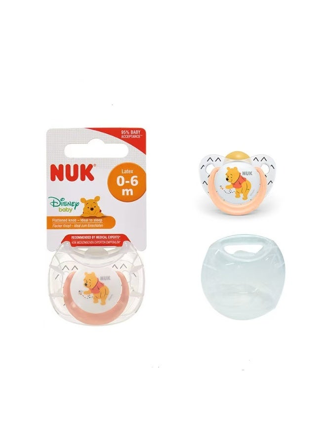 نوك لهاية أطفال ديزني من نوك، لهاية لاتكس، خالية من مادة BPA، لون برتقالي ويني ذا بو - Image 3