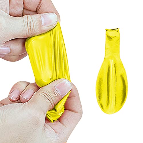 DelightBox 12" Standard Yellow Latex Balloons, 100 Count - Image 3