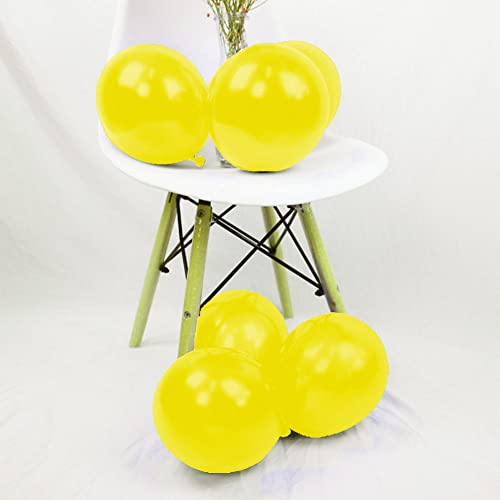 DelightBox 12" Standard Yellow Latex Balloons, 100 Count - Image 4