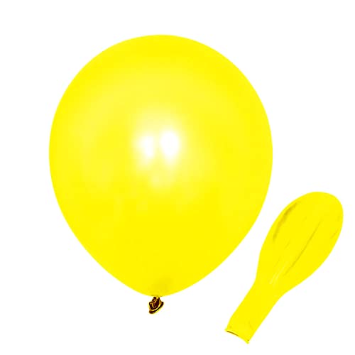DelightBox 12" Standard Yellow Latex Balloons, 100 Count - Image 2