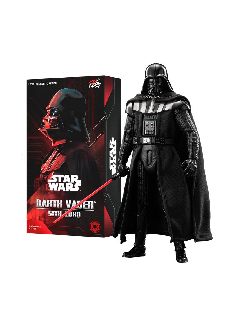 Star Wars Darth Vader Action Figure, Sith Lord Black Armor Movable Model with Cloth Robe & Lightsaber, Collectible Toy with Original Gift Box - Image 1