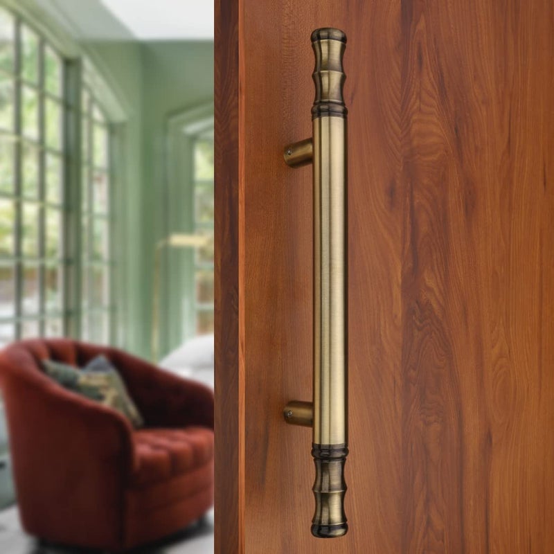 FERIO Glass Door Handle Set - Stainless Steel Pull Handle for Living Room and Home - Brass Antique Finish, 14 Inch (Pack of 1) - Image 4