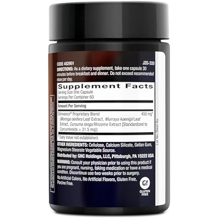 BodyDynamix Slimvance Core Slimming Complex, Stimulant Free, 60 Capsules - Image 2