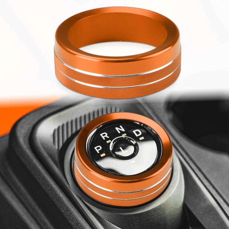 auovo Drive Mode Gear Shift Knob Cover Compatible with Ford Maverick Accessories 2022 2023 2024 Aluminum Alloy Gear Shift Switch Button Ring Trim Gear Shift Knob Cover1 Piece Orange