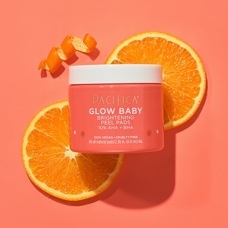 Pacifica Glow Baby Brightening Peel Pads 10% AHA + BHA Exfoliating Face Pads for Glowing Skin Resurfacing Glycolic Acid & Salicylic Acid Pad to Smooth Texture & Minimize Pores Fragrance Free 60 Count - Image 3