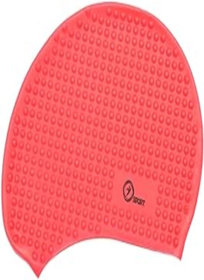 SPORT - SPORT Silicone Swimming Cap for Girls in Zipper Bag Red - Image 1