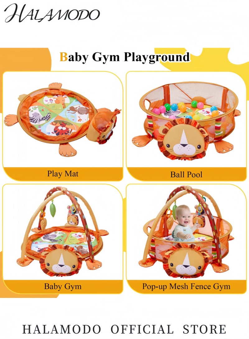 HALAMODO 3-in-1 Portable Foldable Baby Play Mat and 30 Balls Activity Gym and Ball Pit with Tummy Time Mat Sensory Toys for Toddlers 0-36 Months - Image 5