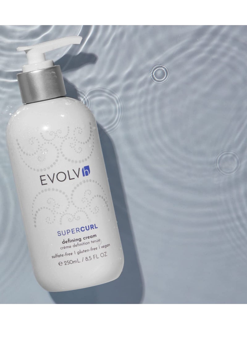 EVOLVh EVOLVh - Natural SuperCurl Defining Cream | Vegan, Non-Toxic, Clean Hair Care (8.5 fl oz | 250 mL)  - Image 3