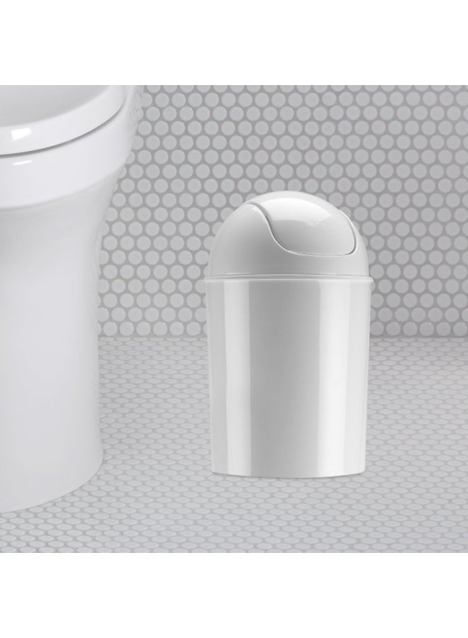UMBRA Umbra Mini 1-1/2-Gallon Swing-Top Waste Can, White  - Image 2