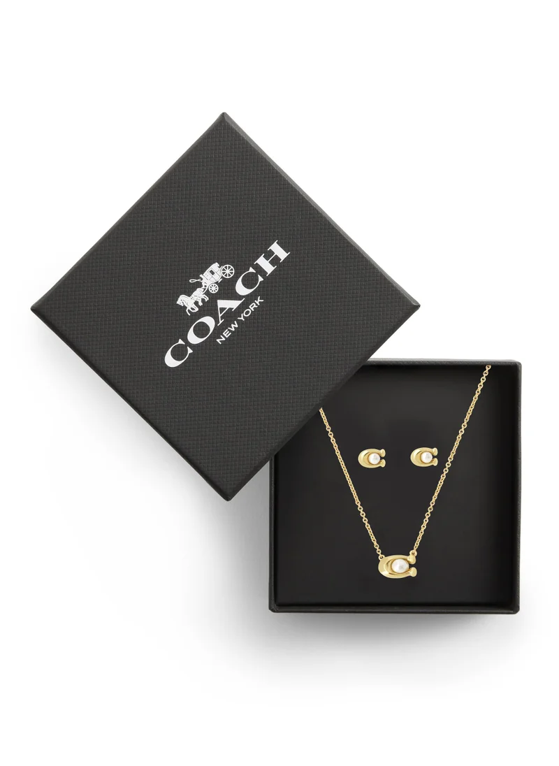 COACH Signature Pearl Jewelry Set
