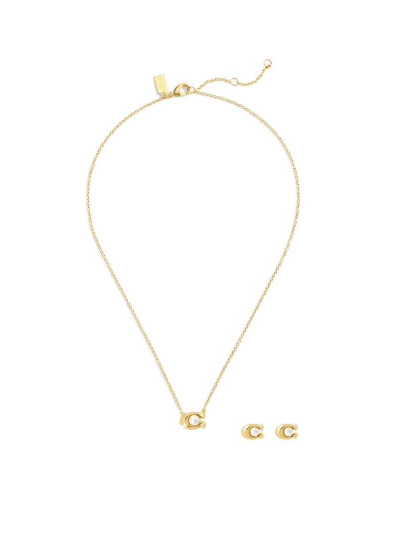 COACH Signature Pearl Jewelry Set
