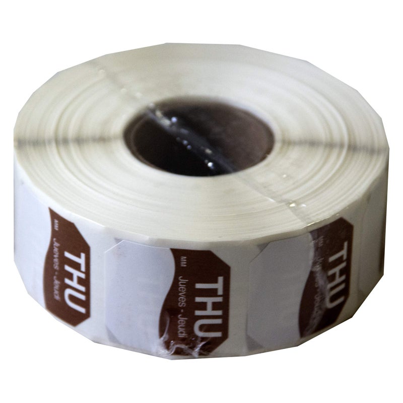 DayMark Safety Systems DayMark Day of The Week 1" x 1" Removable Label, THU (Roll of 1,000) - Image 5