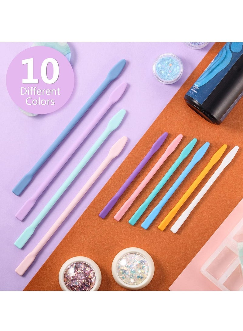 NIBEMINENT Silicone Stirring Stick, Resin Mixing Stick Reusable DIY Epoxy Beauty Tools 2 Sizes for Mixing, Paint, Art, Mask, Kitchen (10 Pieces) - Image 4
