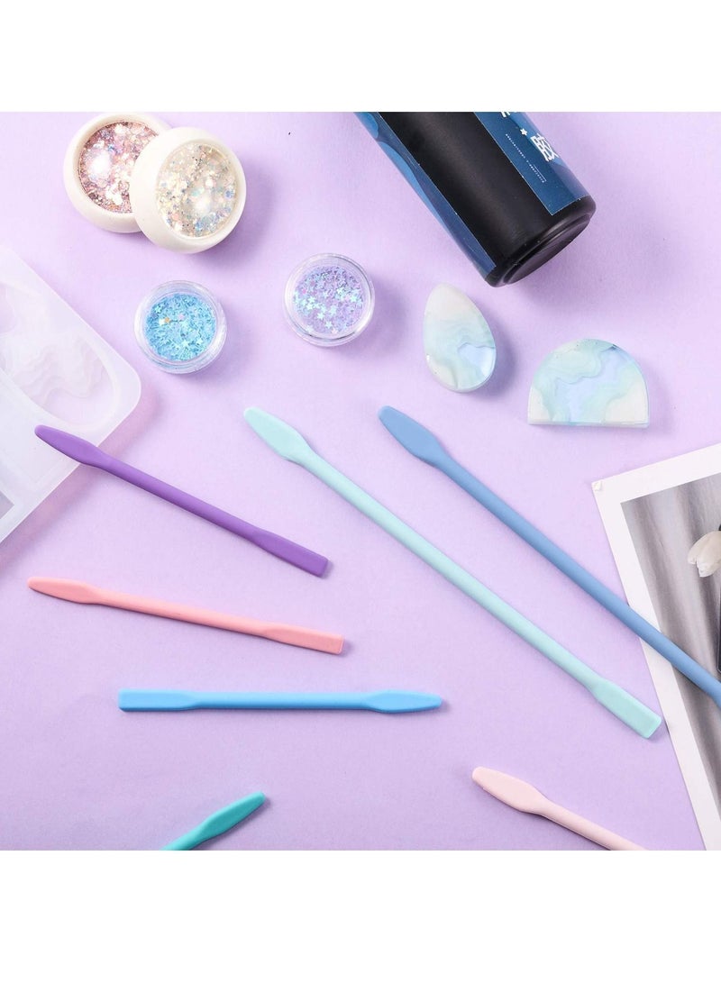 NIBEMINENT Silicone Stirring Stick, Resin Mixing Stick Reusable DIY Epoxy Beauty Tools 2 Sizes for Mixing, Paint, Art, Mask, Kitchen (10 Pieces) - Image 2