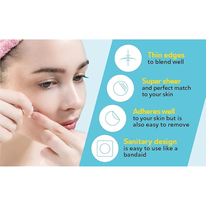 DERMA ANGEL Invisible Salicylic Acid Pimple Patches for Face - Redness Reducing Hydrocolloid Acne Patches, Clear Pimple & Zit Patches for Blind Pimples - 36 Count 2 Sizes Soothing Plus (Clear Patch) - Image 3