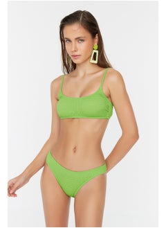 trendyol Green Gimped Normal Leg Bikini Bottom TBESS22BA0010  - Image 1