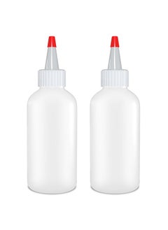 BRIGHTFROM Condiment Squeeze Bottles - 4 Oz Squirt Empty Bottles, Red Top Cap, Leak Proof - Great For Ketchup, Mustard, Syrup, Sauces, Dressing, Oil, Arts And Crafts, Bpa-Free Plastic - Pack Of 2  - Image 1