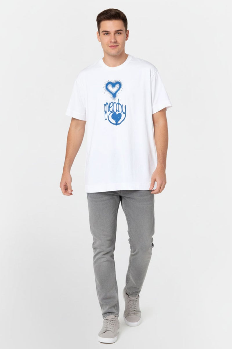 GIVENCHY Men Crew Neck Short Sleeve Graphic Print T-Shirt, White - Image 1