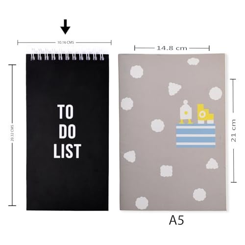Papboo Easy to Carry To-Do List, Planner, Check list With 80 Printed Sheets Matte Finished Cover (Black) - Image 5