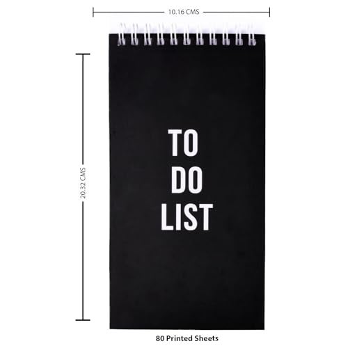 Papboo Easy to Carry To-Do List, Planner, Check list With 80 Printed Sheets Matte Finished Cover (Black) - Image 4