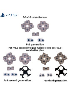 Generic PS5 Handle Key Conductive Adhesive Cross Key L1R1 Key Rubber Pad PS5 Game Handle V1 V2V3 Conductive Adhesive-Product Color:PS5-1 Generation 2 Generation LR Key Glue/single  - Image 2