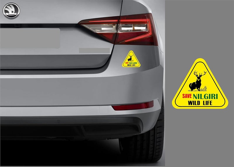 BIG FLAG BFRC 3D Embossed Bumper Stickers for All Cars Bikes Pack of 1 (Save Wildlife) (Save Nilgris Wildlife) - Image 2