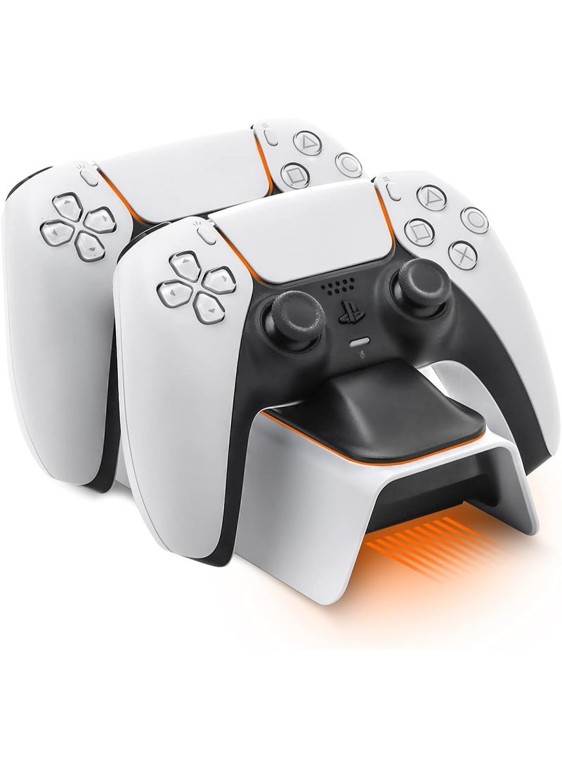DOBE For PS5 Controller Dual Charging Base Charger, Charging Station with Intelligent Chip in 3 Hrs Fast Type-C Charging With Charging Cable, with LED Indicator - Image 1