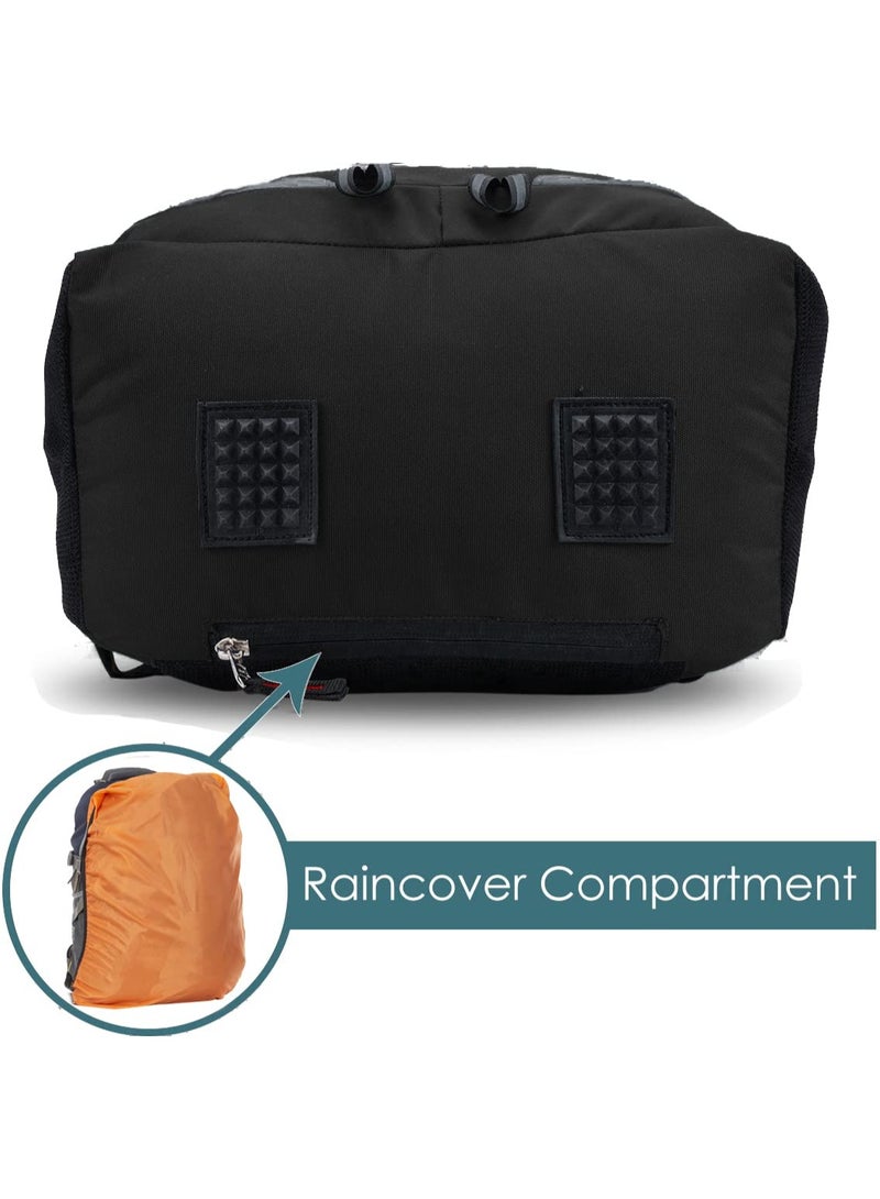 هاف مون Half Moon 35L Water Resistant 17.3" Laptop Bag for Men/Bagpacker Bag for Man| Office Bag for Mens Bag for Women with Padded Laptop Compartment | Spacious & Multiple Pockets (Black) - Image 3