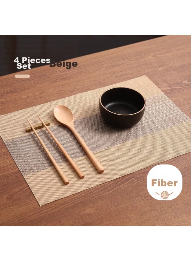 Avivi Aiwei Placemats, Heat-resistant Mats, Western-style Placemats, Tea Mats, Waterproof Coffee Table Mats, Table Flags, Dining Table Mats, Plate Mats, 30*45*4 Pieces, Mizan - Image 1