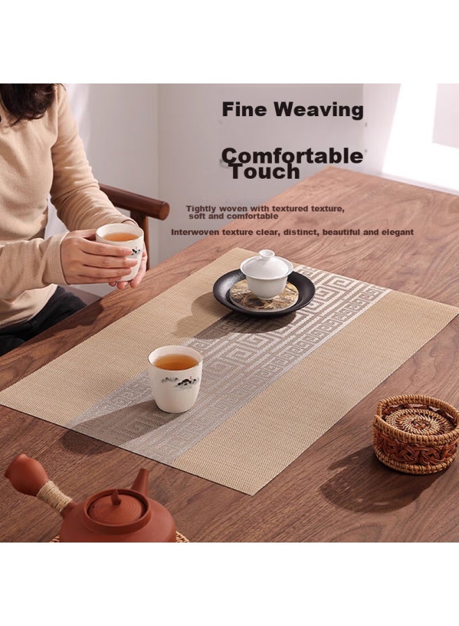 Avivi Aiwei Placemats, Heat-resistant Mats, Western-style Placemats, Tea Mats, Waterproof Coffee Table Mats, Table Flags, Dining Table Mats, Plate Mats, 30*45*4 Pieces, Mizan - Image 2