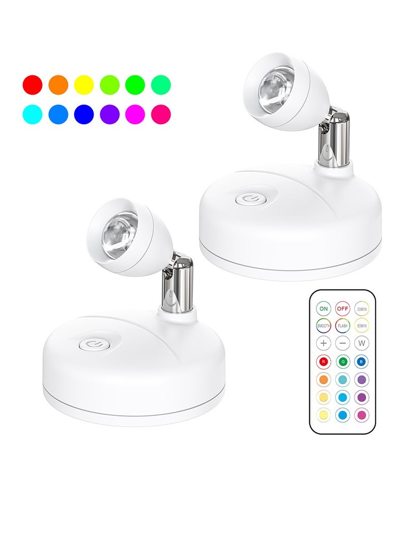 2 Pack Wireless Spotlight for Indoor，Battery Operated Spotlight,LED Wall Picture Light with Remote,Wireless Picture Lights for Wall, Dimmable Accent Light, Display Art Light for Painting Artwork Gallery Portrait - pzsku/Z9794E79A5E64B7D4EED5Z/45/_/1725435073/e64645cf-9c7b-4fb2-8853-43dfc84ace5f