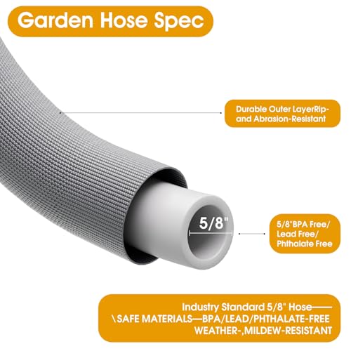 GUKOK Garden Hose 100 FT, Non-Expanding Water Hose, Ultra-Light & Flexible, Burst-Resistant, Kink-Free, High-Pressure Garden Hose All-Weather Use for Lawns, Gardens, and Outdoor Cleaning - Image 2