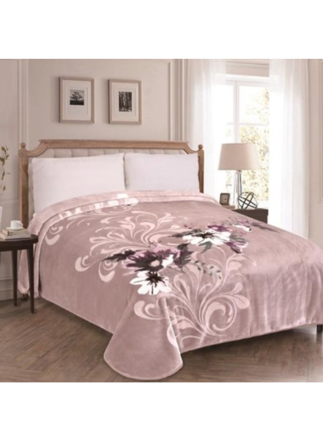 High Quality Printed King Blanket Mauve 220 x 240cm CN B220X240PR