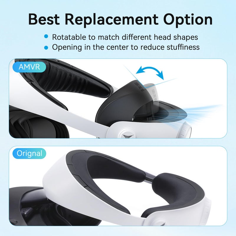 AMVR CM1 Comfortable Mod Kit for PS VR 2 Accessories, Stay in The Sweet Spot, Weight Balancer, Upgraded Soft&Breathable Forehead Pad and Rear Pad - Image 3