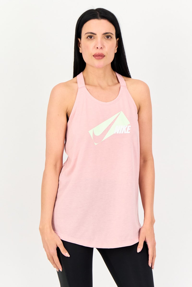 Nike Women Standard Fit Sleeveless Training Tank Top, Pink - Image 1