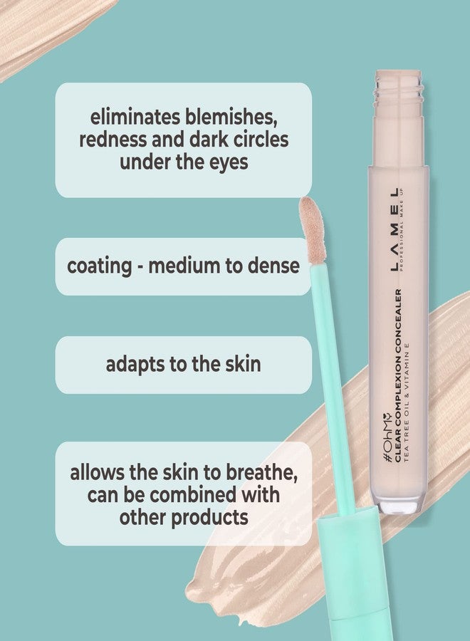 Lamel- OH my Clear Face Concealer 401-Light Beige |Creamy formula |Instantly conceals imperfections |Sweat and water resistant |Smooth, natural finish| 7ml - Image 5