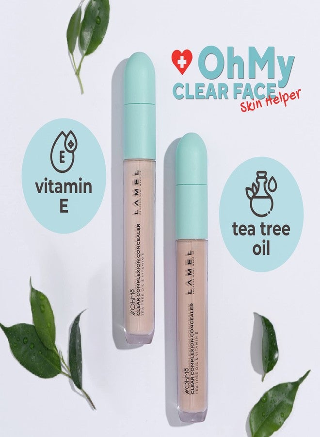 Lamel- OH my Clear Face Concealer 401-Light Beige |Creamy formula |Instantly conceals imperfections |Sweat and water resistant |Smooth, natural finish| 7ml - Image 3