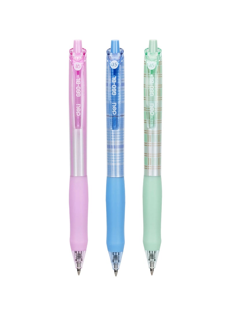 ديلي قلم جل أزرق 0.5 , قلم ضغاط , قبضة ناعمة لتجربة استخدام مريحة , عبوة من 12 قلم - Image 2