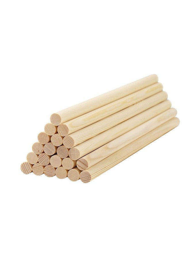 HOSSIAN HOSSIAN Wooden Dowel Rods 20PCS Wood Sticks Wooden dowels for Crafts-Unfinished Round Hardwood Sticks  - Image 1