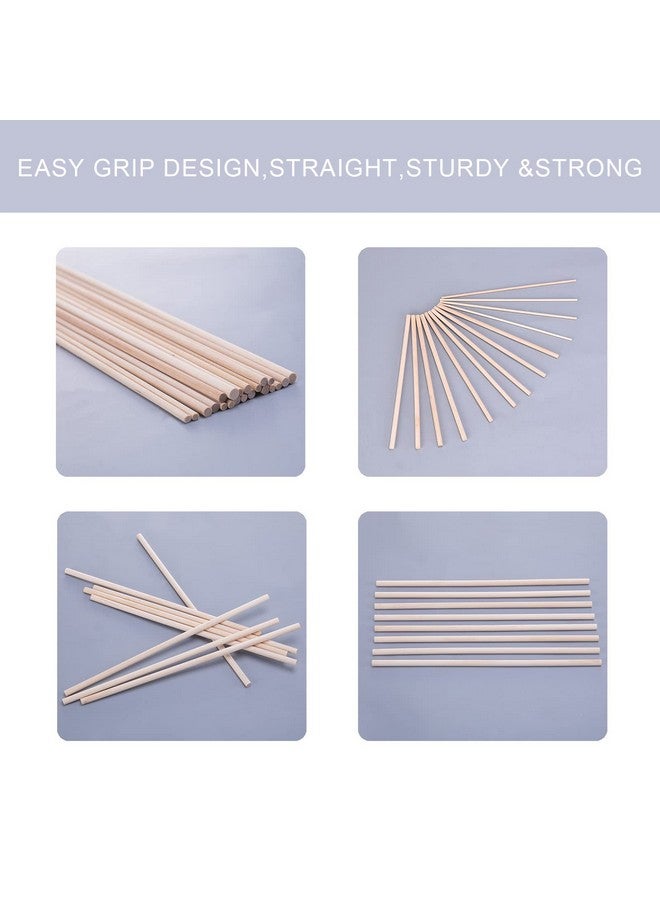 HOSSIAN HOSSIAN Wooden Dowel Rods 20PCS Wood Sticks Wooden dowels for Crafts-Unfinished Round Hardwood Sticks  - Image 5