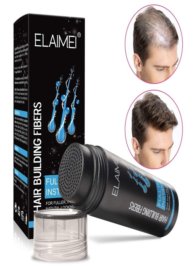 N\D Hairline powder Hair fiber natural hair fiber Apply to men women Get thick hair Conceals Hair Loss (Black) - Image 2
