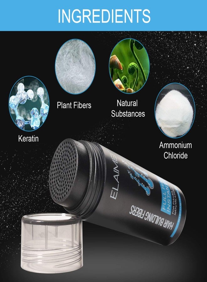 N\D Hairline powder Hair fiber natural hair fiber Apply to men women Get thick hair Conceals Hair Loss (Black) - Image 4