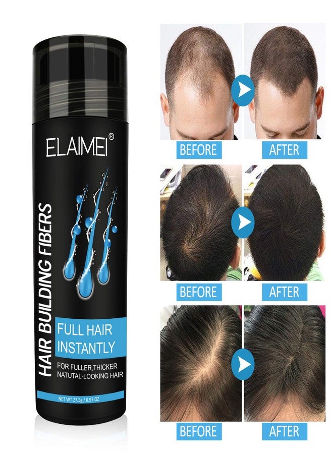 N\D Hairline powder Hair fiber natural hair fiber Apply to men women Get thick hair Conceals Hair Loss (Black) - Image 5