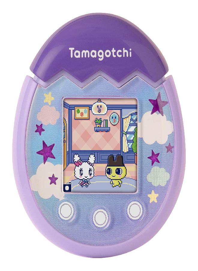 Tamagotchi 42902 Bandai Pix-The Next Generation of Virtual Reality Pet with Camera, Games and Collectable Characters-Sky, Purple