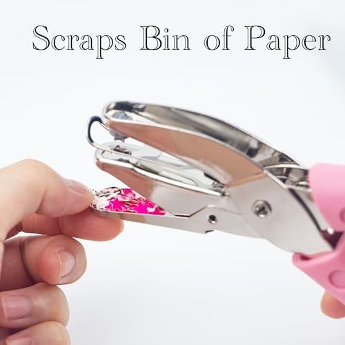 krastmon 2 Pieces Handhold Hole Paper Punch, Heart and Star Shape Hole Punch for Paper and Crafts, 1/4 inch Puncher with Pink Soft Thick Silicone Cover - Image 4