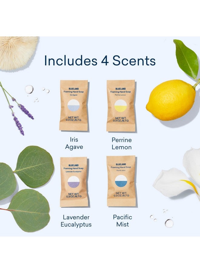 BLUELAND Hand Soap Starter Set - 1 Refillable Glass Foaming Hand Soap Container + 4 Tablets Refills, Variety Scents, Eco-Friendly Products & Cleaning Supplies,4 x 9 Fl oz Bottles (36 Fl oz Total) - Image 4