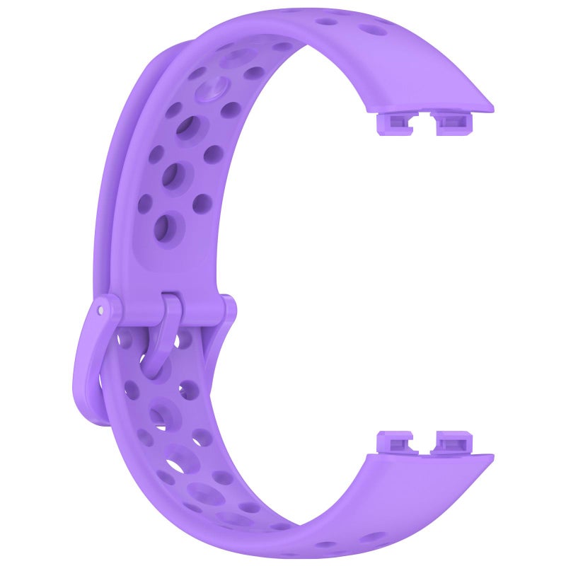 سوار ساعة هواوي باند 10 / 9 / 8 ثقوب قابل للتنفس من السيليكون (أرجواني) - Image 3