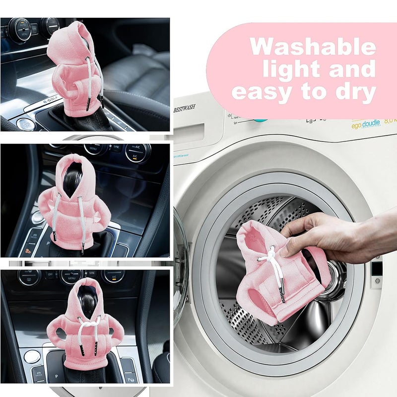 SLLAK Gear Shift Hoodie, Universal Car Shift Knob Cover, Mini Hoodie for Car Shifter, Automotive Interior Cute Gadgets, Car Accessories and Decorations - Image 4
